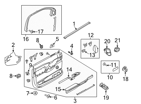 2023 Ford Expedition PANEL - DOOR TRIM - LOWER Diagram for NL1Z-7823943-CA