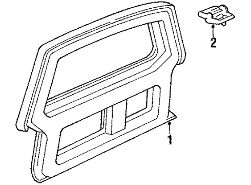 1985 Ford Bronco II Gate & Hardware Diagram