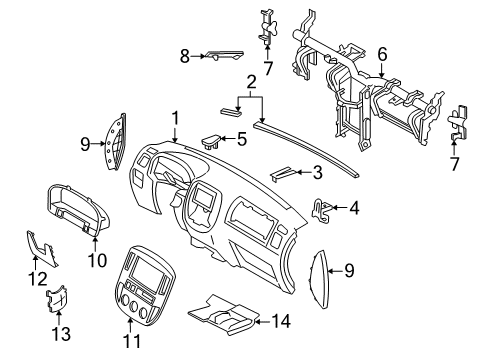 2007 Mercury Mariner Instrument Panel Diagram