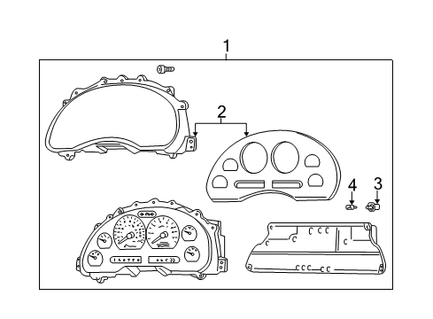 2003 Ford Mustang Instrument Cluster Diagram for 3R3Z-10849-CA