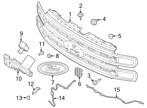 2023 Ford F-350 Super Duty Parking Aid Diagram 4 - Thumbnail