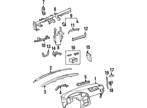 1999 Mercury Villager Instrument Cluster Diagram for XF5Z-10849-AA