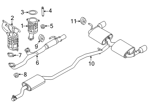 2013 Ford Edge Exhaust Components Diagram 2 - Thumbnail