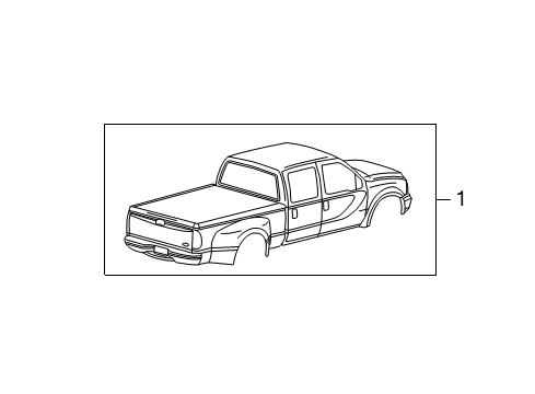 2004 Ford F-250 Super Duty Decal - Stripe Diagram for 4C3Z-3620000-AAA