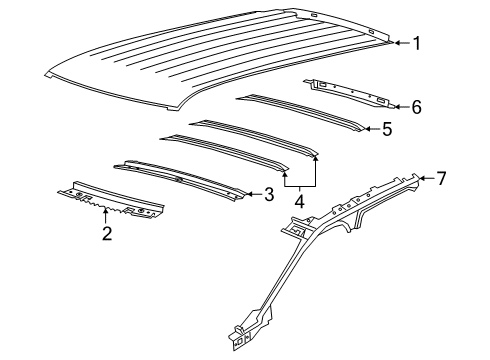 2022 Ford Police Interceptor Utility Roof & Components Diagram