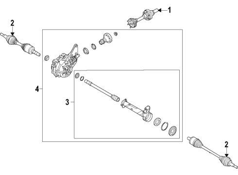 2023 Ford Transit-350 HD Front Axle, Drive Axles, Propeller Shaft Diagram