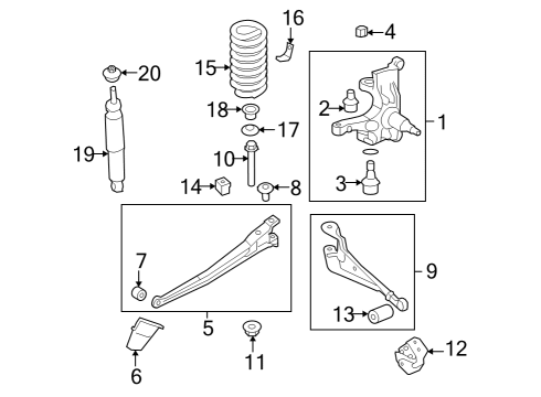 2024 Ford E-350 Super Duty Front Suspension Components Diagram