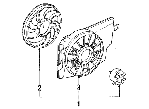 1994 Ford Mustang Cooling System, Radiator, Water Pump, Cooling Fan Diagram 2 - Thumbnail