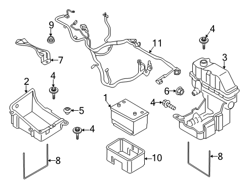 2019 Ford F-350 Super Duty CABLE ASY - BATTERY TO BATTERY Diagram for KC3Z-14300-DAA