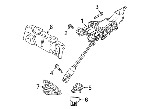 2016 Ford Focus Column Assembly - Steering Diagram for G1FZ-3C529-A