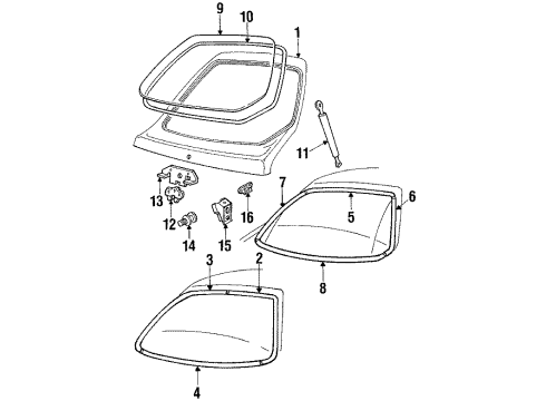 1985 Ford EXP Nameplate Diagram for E2GZ-6742528-B