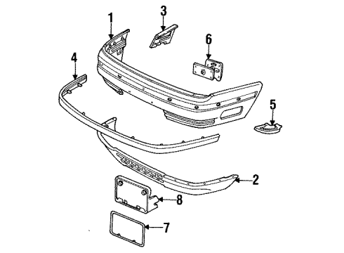 1988 Ford Taurus Name Plate Blue Diagram for E6DZ5442528C