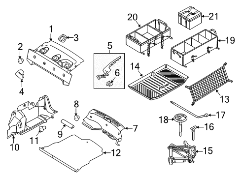 2012 Ford Fiesta Cargo Organization - 4-Door Diagram for BE8Z-6111600-AA