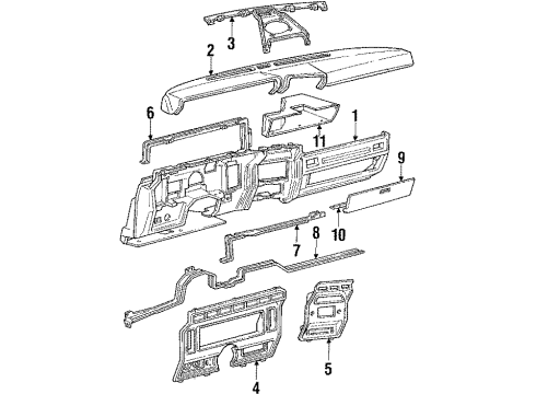 1984 Ford F-250 Box Assy - Glove Compartment Diagram for EOTZ1006010B