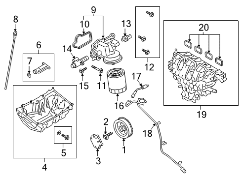 2019 Lincoln Nautilus Oil Level Indicator Assembly Diagram for K2GZ-6750-A