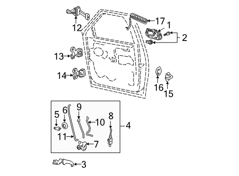 2003 Ford Expedition Front Door Diagram 3 - Thumbnail