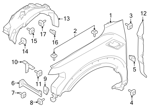 2021 Ford F-150 Fender & Components Diagram