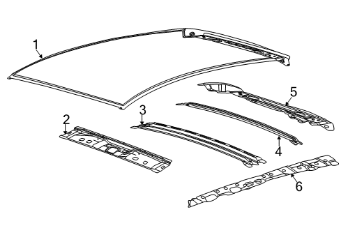 2014 Ford Focus Roof & Components Diagram