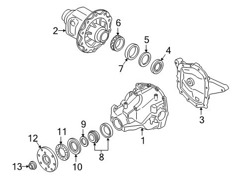 2022 Ford Expedition Carrier & Components - Rear Diagram 1 - Thumbnail