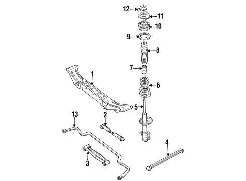 1989 Ford Probe Muffler Assembly Front Diagram for E92Z5230D