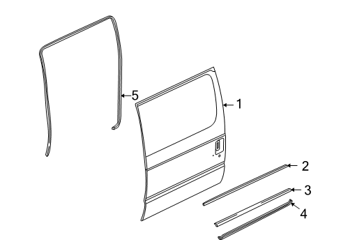 2012 Ford E-250 Side Loading Door - Door & Components Diagram 2 - Thumbnail