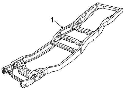 1990 Ford F-150 Frame & Components Diagram 1 - Thumbnail