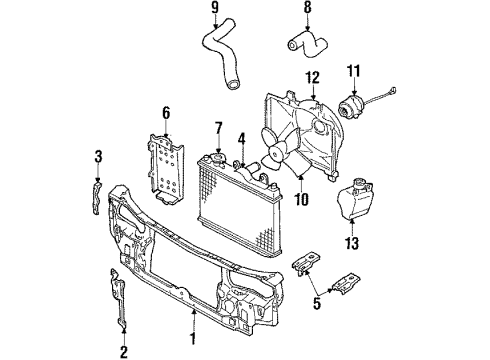 1988 Mercury Tracer Cap Assembly - Radiator Diagram for YM1Z-8100-AB