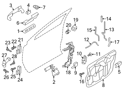 2014 Lincoln MKX Front Door Diagram 3 - Thumbnail