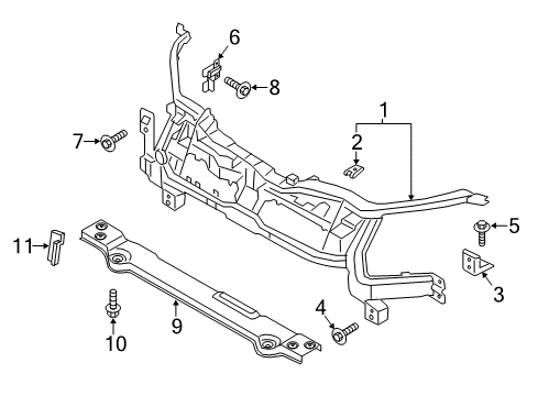 2019 Ford Transit-150 Radiator Support Diagram