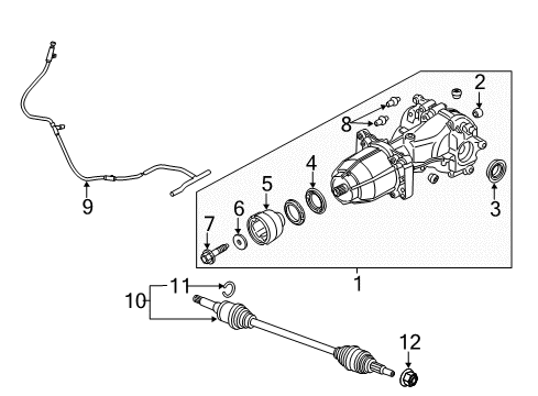 2015 Lincoln MKZ Axle & Differential - Rear Diagram