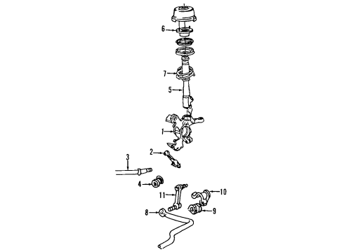 1993 Mercury Sable Coil Spring Diagram for E6DZ5310T