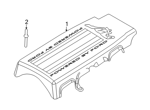 2010 Ford Mustang Engine Appearance Cover Diagram