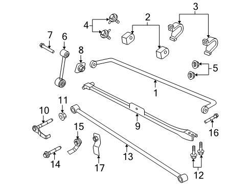 2008 Ford Mustang Link - Stabilizer Bar Diagram for 5R3Z-5C488-BA