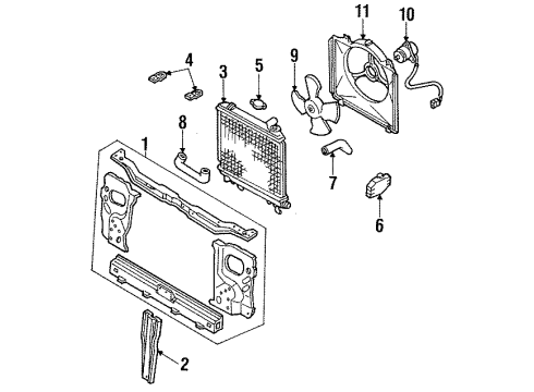 1989 Ford Festiva Element Assy - Air Cleaner Diagram for E9BZ-9601-A