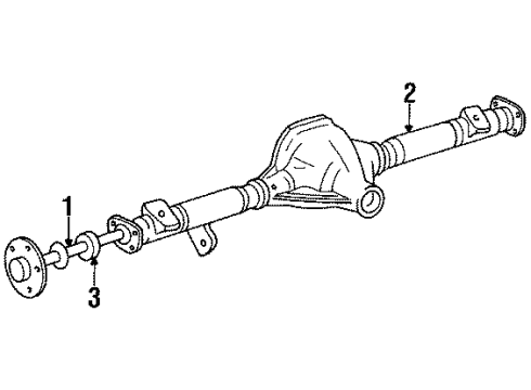 1985 Mercury Capri Rear Suspension, Control Arm Diagram 1 - Thumbnail