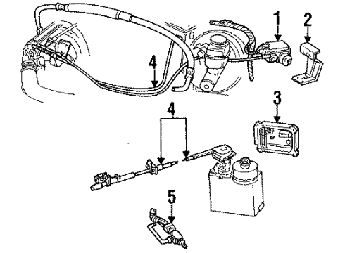 1997 Ford F-250 HD Switch Assembly - Steering Wheel Diagram for 1C3Z-9C888-AA