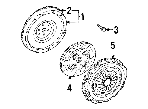 1998 Ford Contour Clutch & Flywheel Diagram 2 - Thumbnail