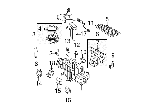 2008 Ford Escape A/C Evaporator Components Diagram 3 - Thumbnail