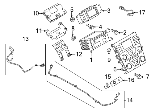 2018 Ford Fusion A/C & Heater Control Units Diagram 1 - Thumbnail