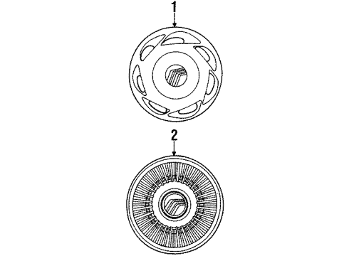 1995 Mercury Grand Marquis Wheel Hub Cap Diagram for F6MZ-1130-AA