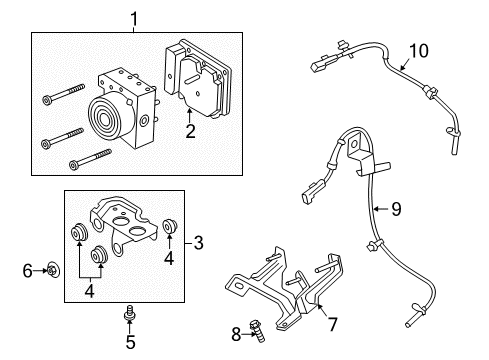 2013 Ford Fusion ABS Components Diagram 2 - Thumbnail