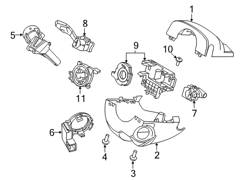 2017 Ford Focus Shroud, Switches & Levers Diagram 2 - Thumbnail