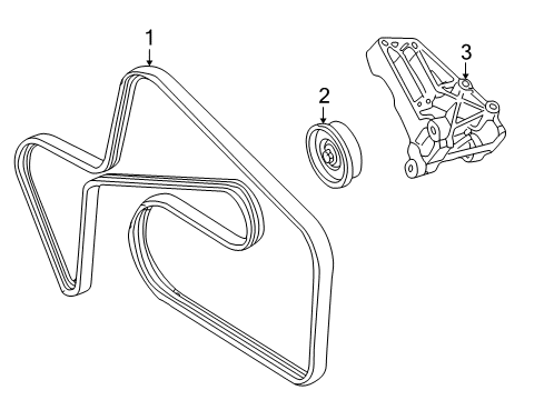 2006 Lincoln LS Belts & Pulleys Diagram