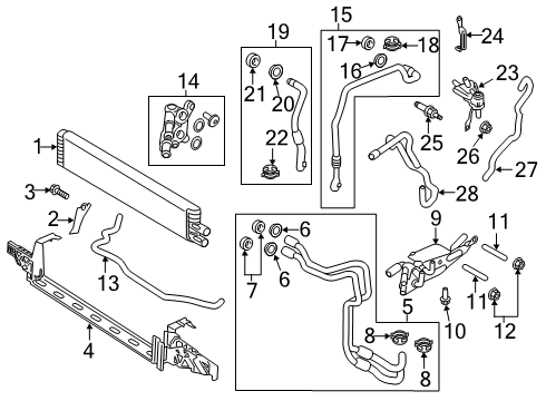 2022 Ford Transit Connect Oil Cooler Tube Diagram for JX6Z-7C410-H