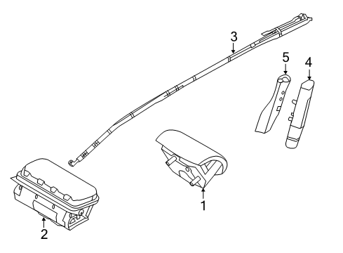 2012 Ford Explorer Air Bag Components Diagram 1 - Thumbnail