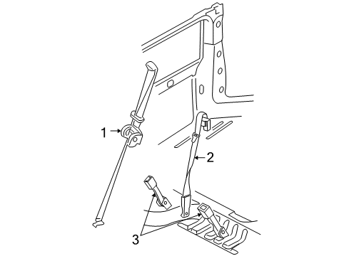 2004 Mercury Monterey Seat Belt Diagram 3 - Thumbnail