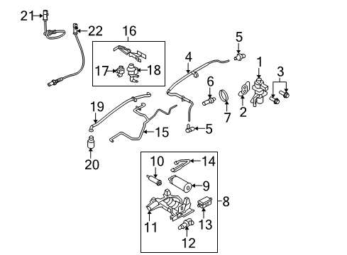 2008 Ford Escape Valve - Exhaust Gas Recirculation Diagram for XR1Z-9D475-BA