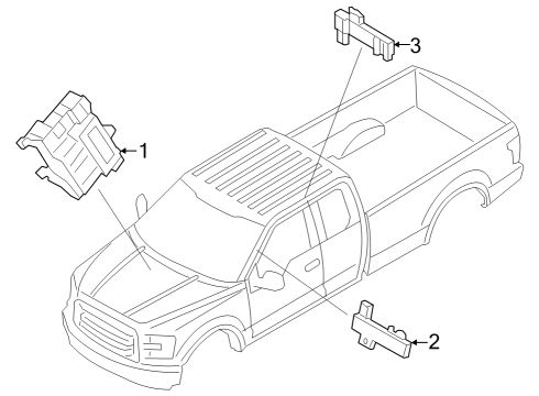 2024 Ford F-250 Super Duty Keyless Entry Components Diagram