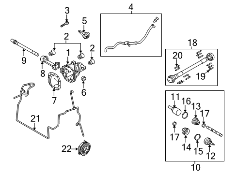 2011 Ford F-150 Drive Shaft Assembly Diagram for BL3Z-4A376-B