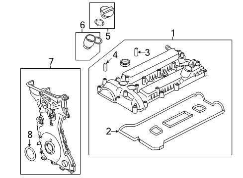 2023 Ford Mustang Valve & Timing Covers Diagram